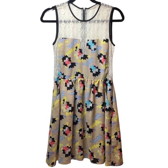 RACHEL Rachel Roy Dresses & Skirts - 128. RACHEL Rachel Roy Geometric Lace Sleeveless Dress Womens Size 4 Fit & Flare